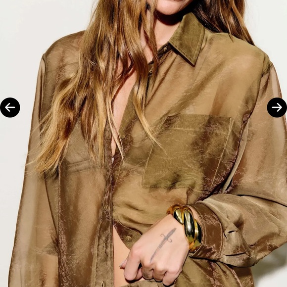 Reformation Tops - Reformation Eli Oversized Sheer Shirt